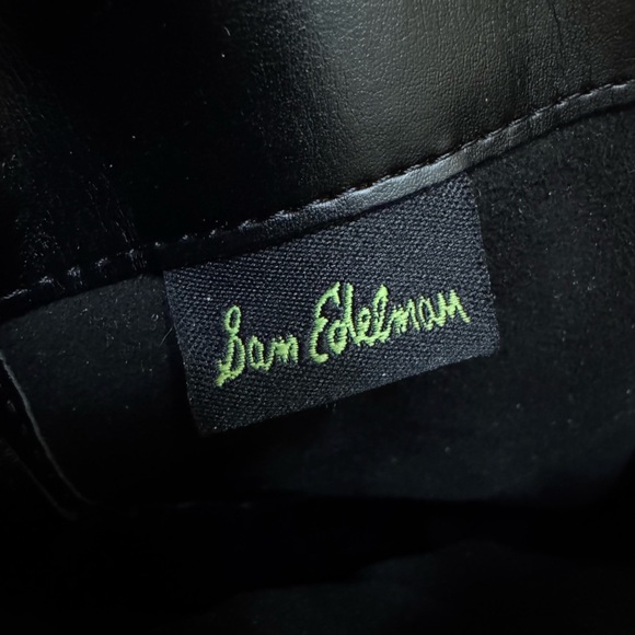 Sam Edelman Black Leather Boots Size 10W-WC - Picture 2 of 10